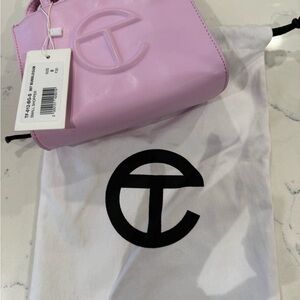 Telfar Pink Leather Crossbody Bag